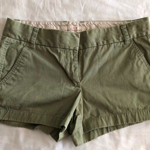 J.Crew Broke-in Chino Shorts in Military Green Women Size 6